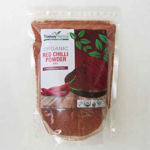 trueway farms organic red chilli powder, red chilli powder, organic red chilli powder, lal mirch, organic lal mirch, red chilli, chilli, organic food shop, organic food retailer in india, bhilwara, rajasthan, organic chilli powder